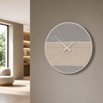 CalleaDesign Orologio da parete rotondo in legno dal design moderno ed elegante Benjamin