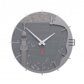 CalleaDesign Orologio da parete rotondo in legno dal design moderno ed elegante Golfo di Trieste