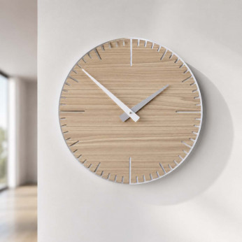 CalleaDesign Orologio da parete rotondo in legno dal design moderno Exacto