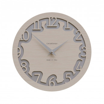 CalleaDesign Orologio da parete rotondo in legno dal design moderno Labirinto