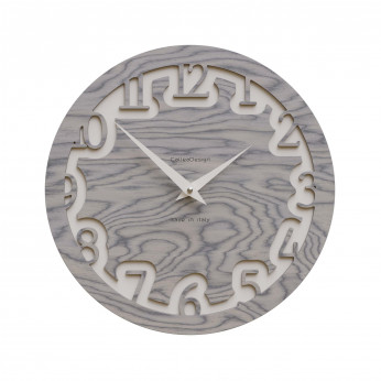 CalleaDesign Orologio da parete rotondo in legno dal design moderno Labirinto