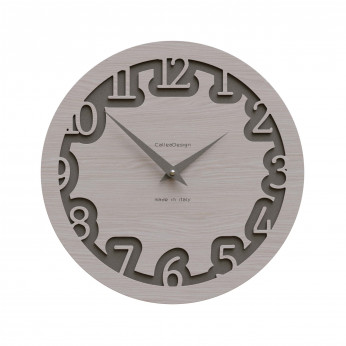 CalleaDesign Orologio da parete rotondo in legno dal design moderno Labirinto