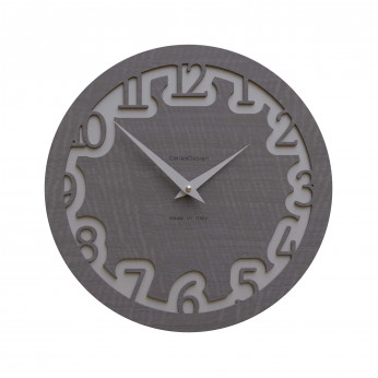 CalleaDesign Orologio da parete rotondo in legno dal design moderno Labirinto