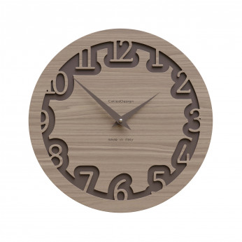 CalleaDesign Orologio da parete rotondo in legno dal design moderno Labirinto