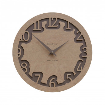 CalleaDesign Orologio da parete rotondo in legno dal design moderno Labirinto