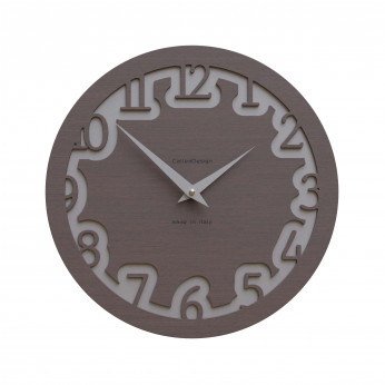 CalleaDesign Orologio da parete rotondo in legno dal design moderno Labirinto