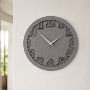 CalleaDesign Orologio da parete rotondo in legno dal design moderno Labirinto