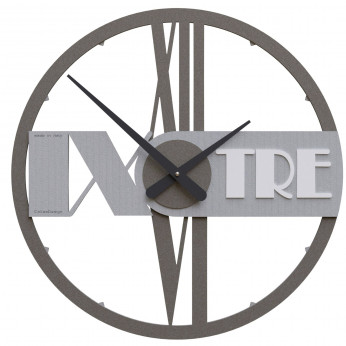 CalleaDesign Orologio da parete rotondo in legno con numeri decorativi e design moderno Olivia