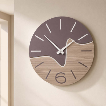 CalleaDesign Orologio da parete rotondo in legno dal design moderno Oliver