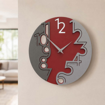 CalleaDesign Orologio da parete rotondo in legno dal design moderno Princess