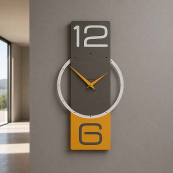 CalleaDesign Orologio da parete verticale in legno dal design moderno ed elegante Zyra