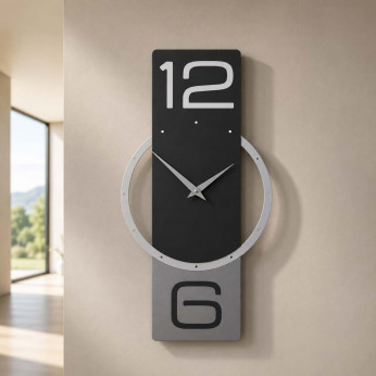 CalleaDesign Orologio da parete verticale in legno dal design moderno ed elegante Zyra