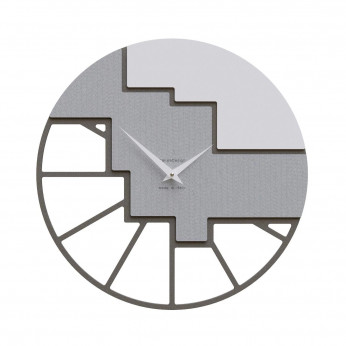 CalleaDesign Orologio da parete rotondo in legno dal design moderno ed elegante Scalea