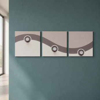 CalleaDesign Pannelli appendiabiti per ingresso in legno con 3 ganci in alluminio Sophia