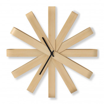 Umbra Orologio da parete moderno in legno Ribbonwood 