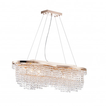 Maytoni Lampadario classico con struttura in metallo e pendenti in cristallo Toils