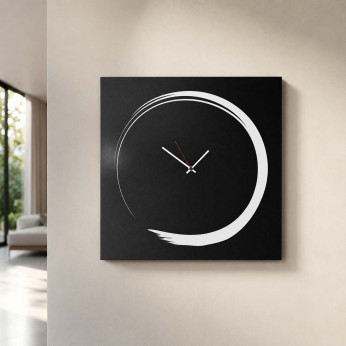 Design Object Orologio da parete ultra minimalista in metallo senza numeri "S-ENSO"