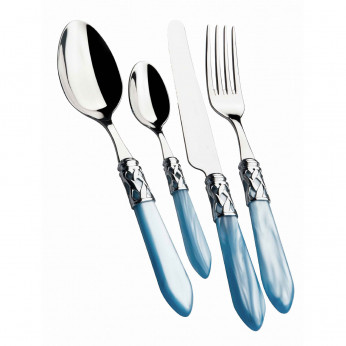 Bugatti Servizio di posate 24pz in acciaio inox con ghiera cromata collezione "Alladin"