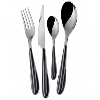 Bugatti Posate da tavola in acciaio set 24pz linea "Zebra"