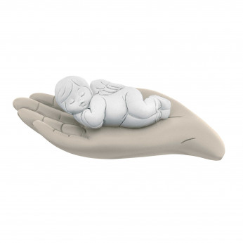 Bongelli Preziosi Bomboniera Battesimo - Scultura con bambino che dorme su palmo della mano