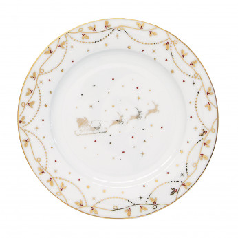 Easy Life Set 6 Piatti dolce in porcellana a tema natalizio Christmas Lights