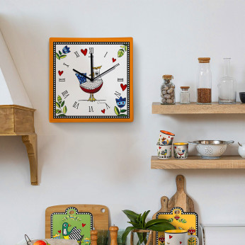 Egan Orologio da parete in ceramica dal design moderno Cocoricò