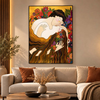 Egan Quadro contemporaneo in tela dipinto a mano First Kiss Laurel Burch