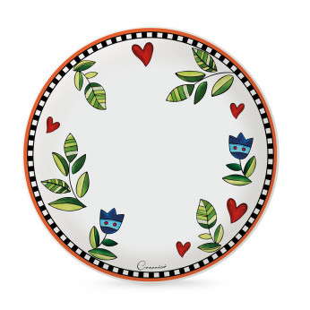Egan Set 6 piatti piani in porcellana dal design moderno Cocoricò