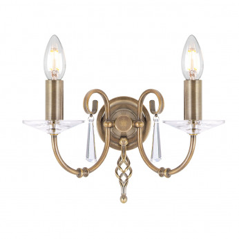 Elstead Lighting Applique a parete classica in acciaio con due diffusori per ingresso e salone Aegean