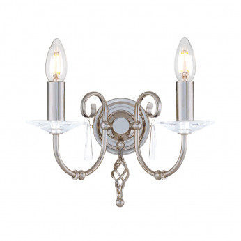 Elstead Lighting Applique a parete classica in acciaio con due diffusori per ingresso e salone Aegean