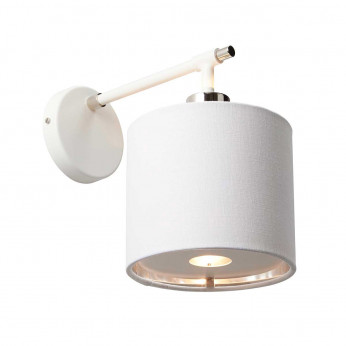Elstead Lighting Applique da parete in acciaio con diffusore in tessuto dal design moderno Balance