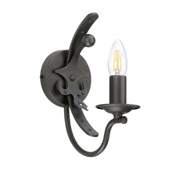 Elstead Lighting Applique da parete in acciaio dal design rustico con un diffusore Windsor