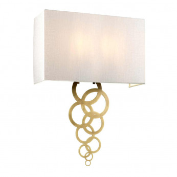 Elstead Lighting Applique moderna grande con struttura in acciaio e diffusore in tessuto quadrato Rosa