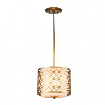 Elstead Lighting Lampada a sospensione media in acciaio e diffusore in vetro dal design moderno Ziggy