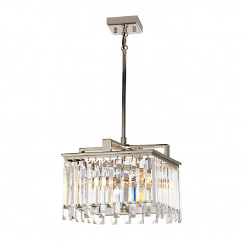 Elstead Lighting Lampada a sospensione moderna media in acciaio e diffusore in vetro a 4 luci Aries