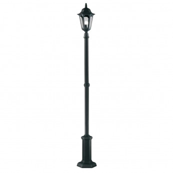 Elstead Lighting Lampione da giardino alto con struttura in alluminio e diffusore in vetro Parish