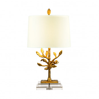 Elstead Lighting Lampada da tavolo contemporanea in metallo con paralume in tessuto Audubon Park