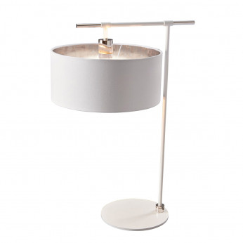 Elstead Lighting Lampada da tavolo in acciaio con diffusore in tessuto dal design moderno Balance