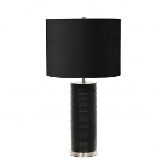Elstead Lighting Lampada da tavolo in porcellana dalle linee moderne paralume in tessuto Ripple