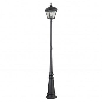 Elstead Lighting Lampione da giardino con struttura in alluminio e diffusore in vetro Bayview