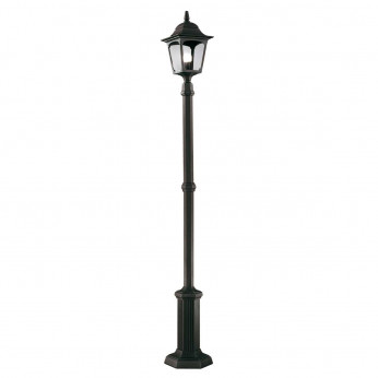 Elstead Lighting Lampione da giardino con struttura in alluminio e singolo diffusore in vetro Chapel