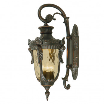 Elstead Lighting Lanterna da parete grande a 3 luci in bronzo antico illuminazione per giardino Philadelphia