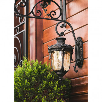 Elstead Lighting Lanterna da parete media a 1 luce in bronzo antico illuminazione per giardino Philadelphia