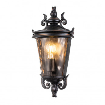 Elstead Lighting Lanterna da parete media in alluminio con diffusore in vetro da esterno Baltimora