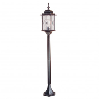 Elstead Lighting Lanterna da terra a colonna da esterno struttura in metallo e paralume in vetro Wexford