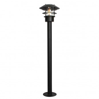 Elstead Lighting Paletto luce da giardino moderno in acciaio con diffusore in vetro Helsingor