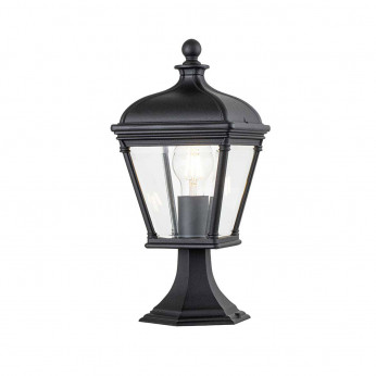 Elstead Lighting Lampioncino da giardino basso con struttura in alluminio e diffusore in vetro Bayview