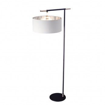 Elstead Lighting Piantana da terra in acciaio con diffusore in tessuto dal design moderno Balance