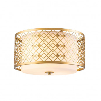 Elstead Lighting Plafoniera con struttura in acciaio e diffusore in vetro dal design moderno Ziggy