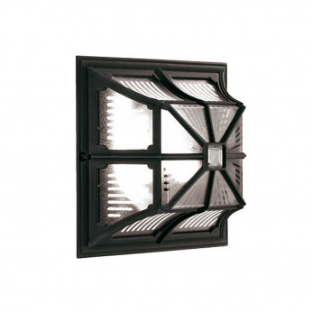 Elstead Lighting Plafoniera da esterni con struttura in alluminio e diffusore in vetro Chapel